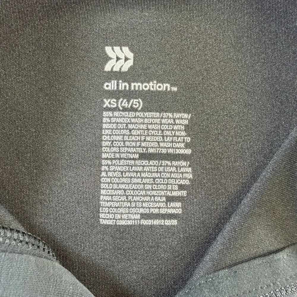 All in Motion Black Sweatshirt Girls Youth, Size S (4/5), Airy 1/2 Zip Mock Neck